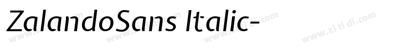 ZalandoSans Italic字体转换